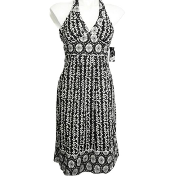 Trixxi | Macys Black / White Halter Top Dress NWT sz 3 - Picture 1 of 7